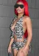 Women Spring/Summer Animal Print Halter Neck Backless Sleeveless Hollow Lace-Up Top and Shorts Two Piece Set
