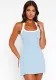Women's Summer Contrast Color Halter-Neck Sexy Low-Back Bodycon Dress