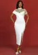 Round-Neck See-Through Lace Short-Sleeve formal Party Wedding & Bridesmaid Slit Dress
