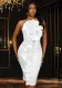 Sexy Floral Strapless Bodycon Party Cocktail & Wedding Dress