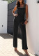 Women's summer casual square neck sleeveless wide-leg  Jumpsuit