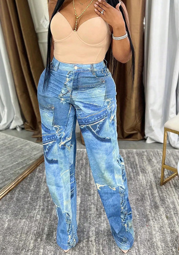 Women Printed Stretchy Casual Pants
