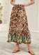 Women Leopard Print Bohemian Beach Holidays Skirt