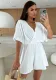 Women V-Neck Cross Casual Cargo Shorts