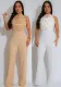 Women High Neck Sleeveless Jumpsuit