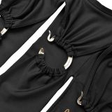 Women's Fashion Solid Color Slim Sexy Slit Long Dress