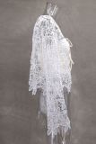 Spring Summer Fashion Elegant Luxury Lace Flower Hollow Embroidery Strapless Cardigan