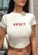 Summer Y2K Letter Print Slim Sexy Style Crop Short Sleeve T shirt for Women