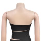 Women's Fashion Solid Color Slim Sexy Slit Long Dress