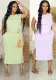 Fashionable Casual Solid Color Slit Dress with Pockets