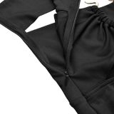 Women's Fashion Solid Color Slim Sexy Slit Long Dress