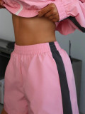 Fashion Women's Long Sleeve Zipper Sports Jacket and Shorts Two Piece Set Casual Sportswear