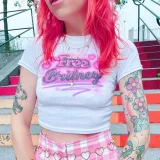 Women Summer Street Trend Round Neck Short-sleeved T-shirt