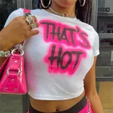 Women Summer Street Trend Round Neck Short-sleeved T-shirt