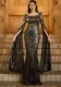 Women long-sleeved square neck Bodycon sequins Formal Party fishtail evening dress