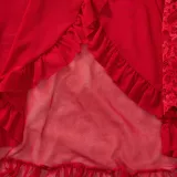 Women Sleepwear Slit Lace Sexy Lingerie Two Piece Set