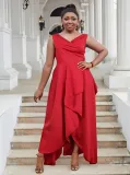 Women Sexy Solid Off Shoulder Sleeveless Dress