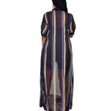Women Sexy See-Through Mesh Breathable Casual Short-sleeved Shirt Dress