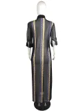 Women Sexy See-Through Mesh Breathable Casual Short-sleeved Shirt Dress