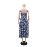 Women Print Holidays Casual Strap Dress