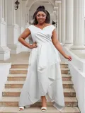 Women Sexy Solid Off Shoulder Sleeveless Dress