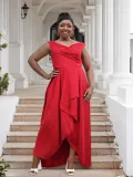 Women Sexy Solid Off Shoulder Sleeveless Dress