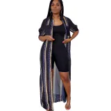 Women Sexy See-Through Mesh Breathable Casual Short-sleeved Shirt Dress