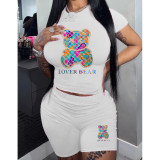 Women's T-shirt shorts sports two pieces Set