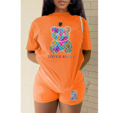 Women's T-shirt shorts sports two pieces Set