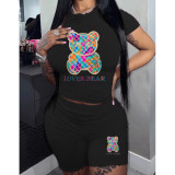Women's T-shirt shorts sports two pieces Set