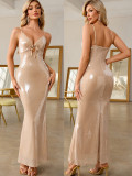 Sexy Sequin Strap Dress Women's Prom Evening Gown