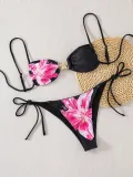 solid color lace starfish decoration sexy bikini Two Pieces swimsuit for women