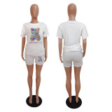 Women's T-shirt shorts sports two pieces Set