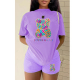 Women's T-shirt shorts sports two pieces Set