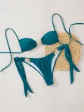 solid color lace starfish decoration sexy bikini Two Pieces swimsuit for women
