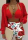 Women sexy Spring beach shorts Three-Piece