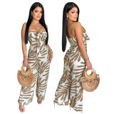 Women Printed Off Shoulder Jumpsuit
