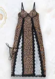 Women Half See-Through Lace Suspender Dress Sexy Lingerie Set