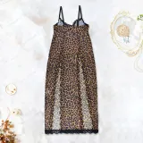 Women Half See-Through Lace Suspender Dress Sexy Lingerie Set