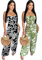 Women Printed Off Shoulder Jumpsuit