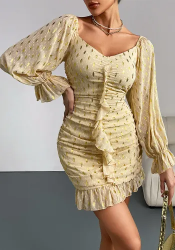 Women Summer Long-sleeved Sparkling Dress