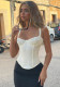 Women Summer Elegant Sexy Strapless Lace Fishbone Top