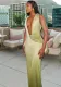 Women Gradient Sexy V Neck Sleeveless Dress