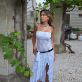 Women Holidays Lace See-Through Sexy Strap Dress