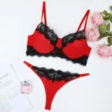 Women Bikini Lace Bra Sexy LingerieSet