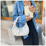 women Korean one-shoulder bag French bag fashion pleated handbag underarm bag