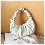 women Korean one-shoulder bag French bag fashion pleated handbag underarm bag