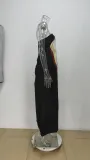 Women Spring sleeveless strapless sexy backless print dress