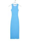 Sleeveless Round Neck Vest Elastic Knitting Dress Women Slim Fit Long Dress