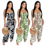 Women Printed Off Shoulder Jumpsuit